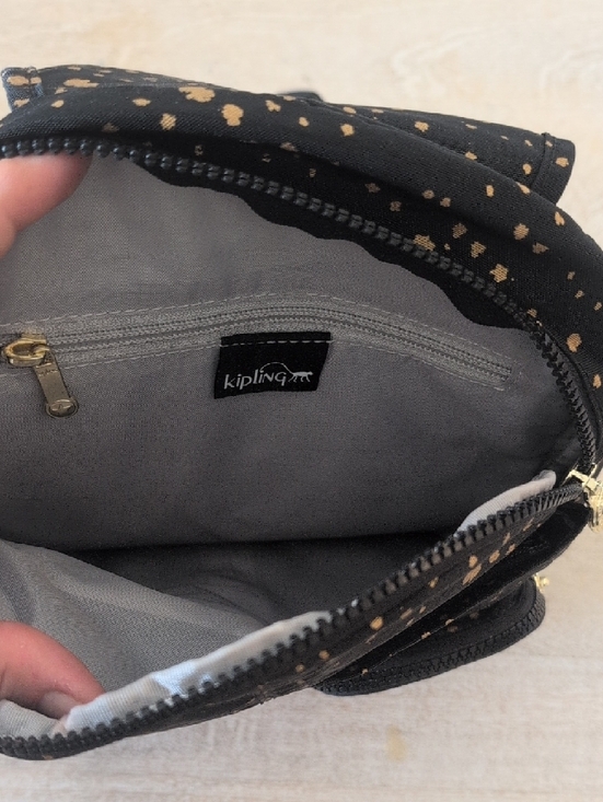Kipling Black Golden Night Mini Backpack with Gold Speckle main image 4